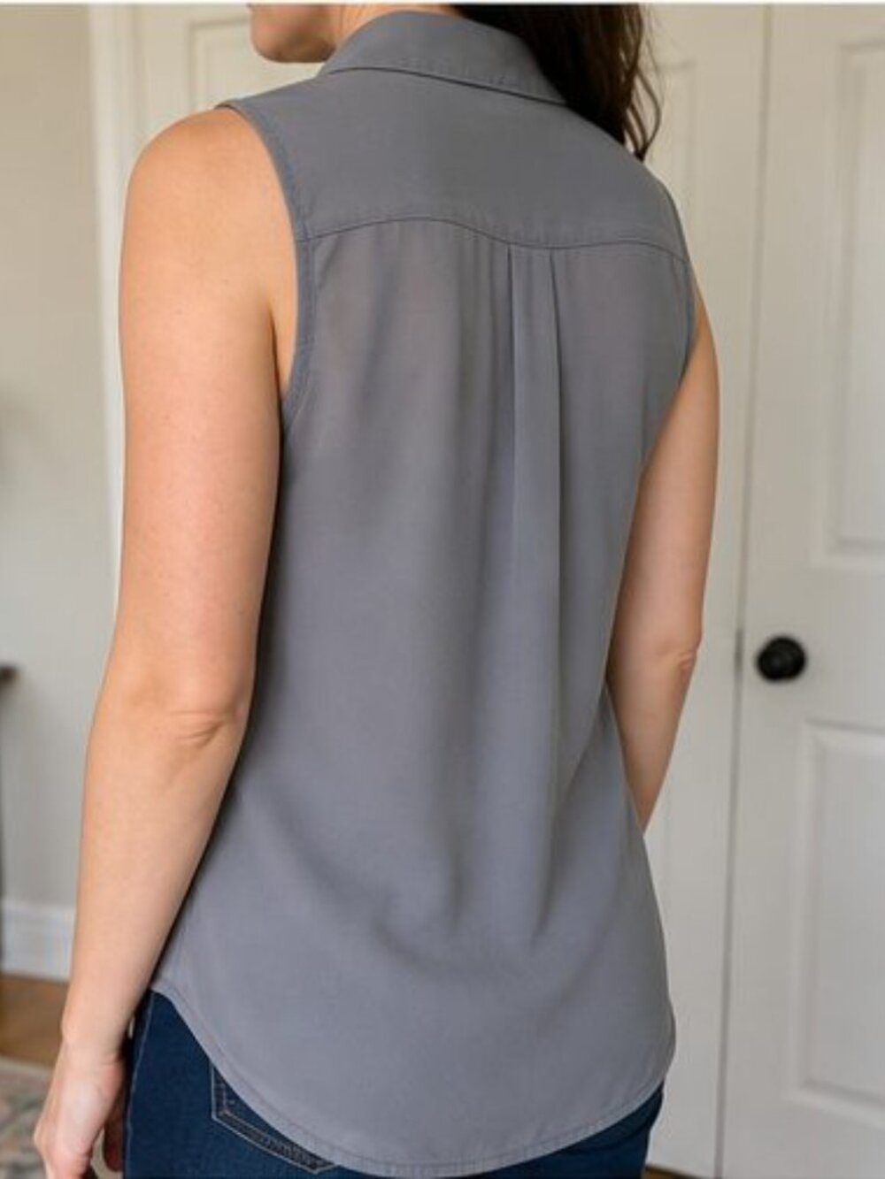 Gray Ruffle Blouse - Picture 3 of 6